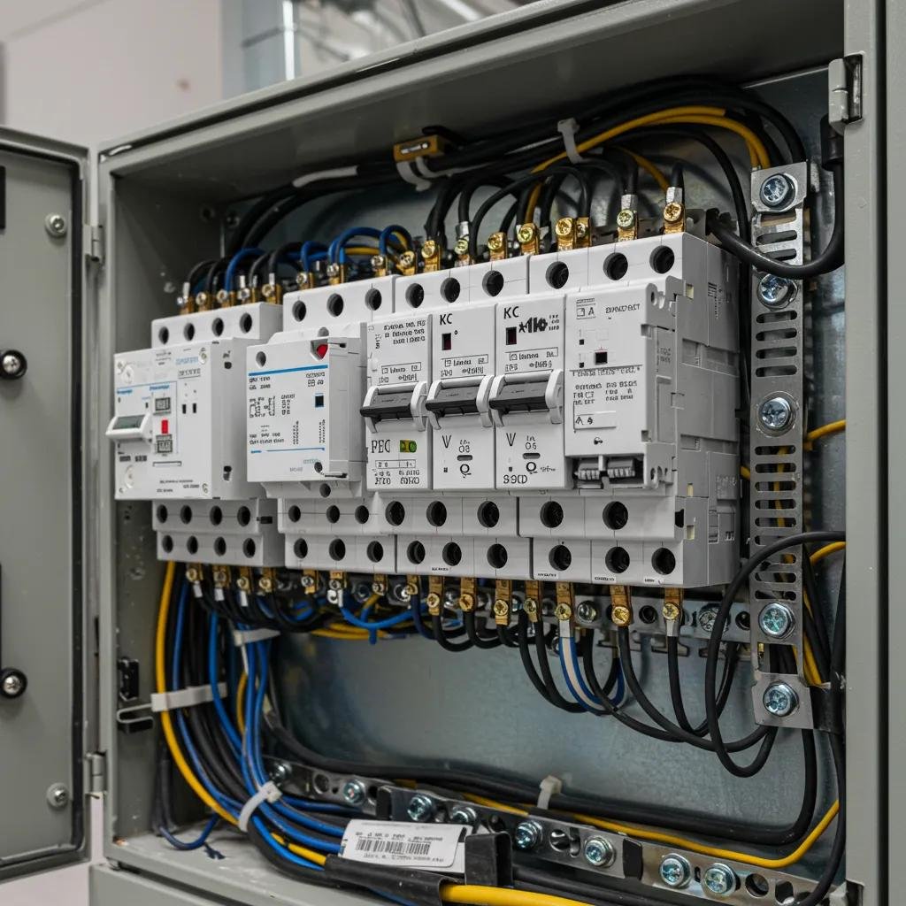 Modern consumer unit fitted by Faithful Spark with neat cable dressing and full circuit labelling