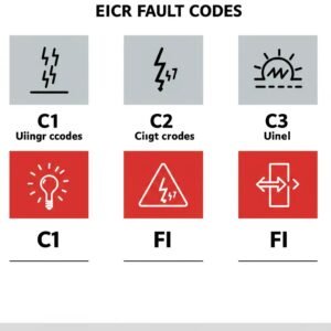 Visual representation of EICR fault codes C1, C2, C3, and FI, highlighting urgency and required actions