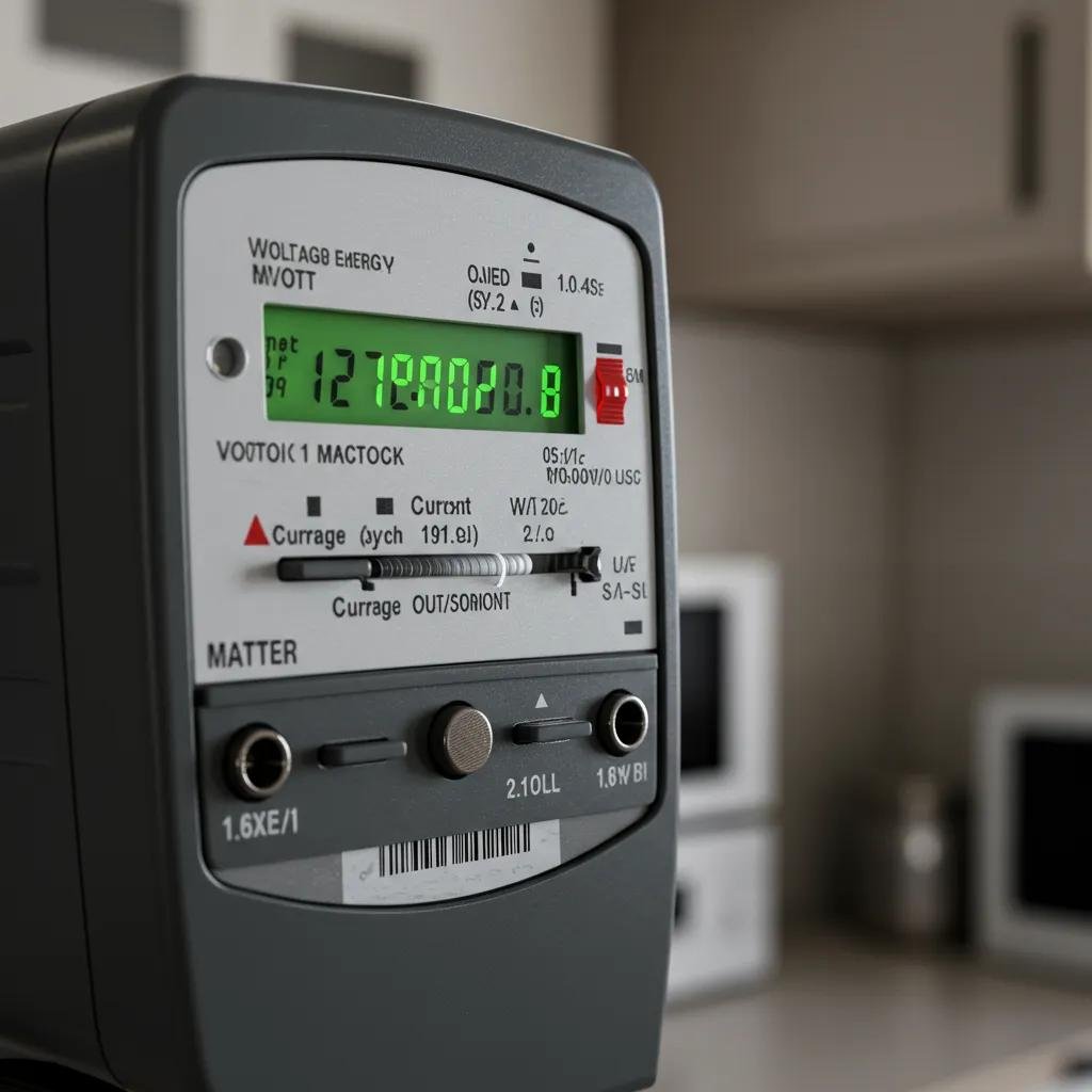 Digital electrical testing meter used during EICR fixed installation testing