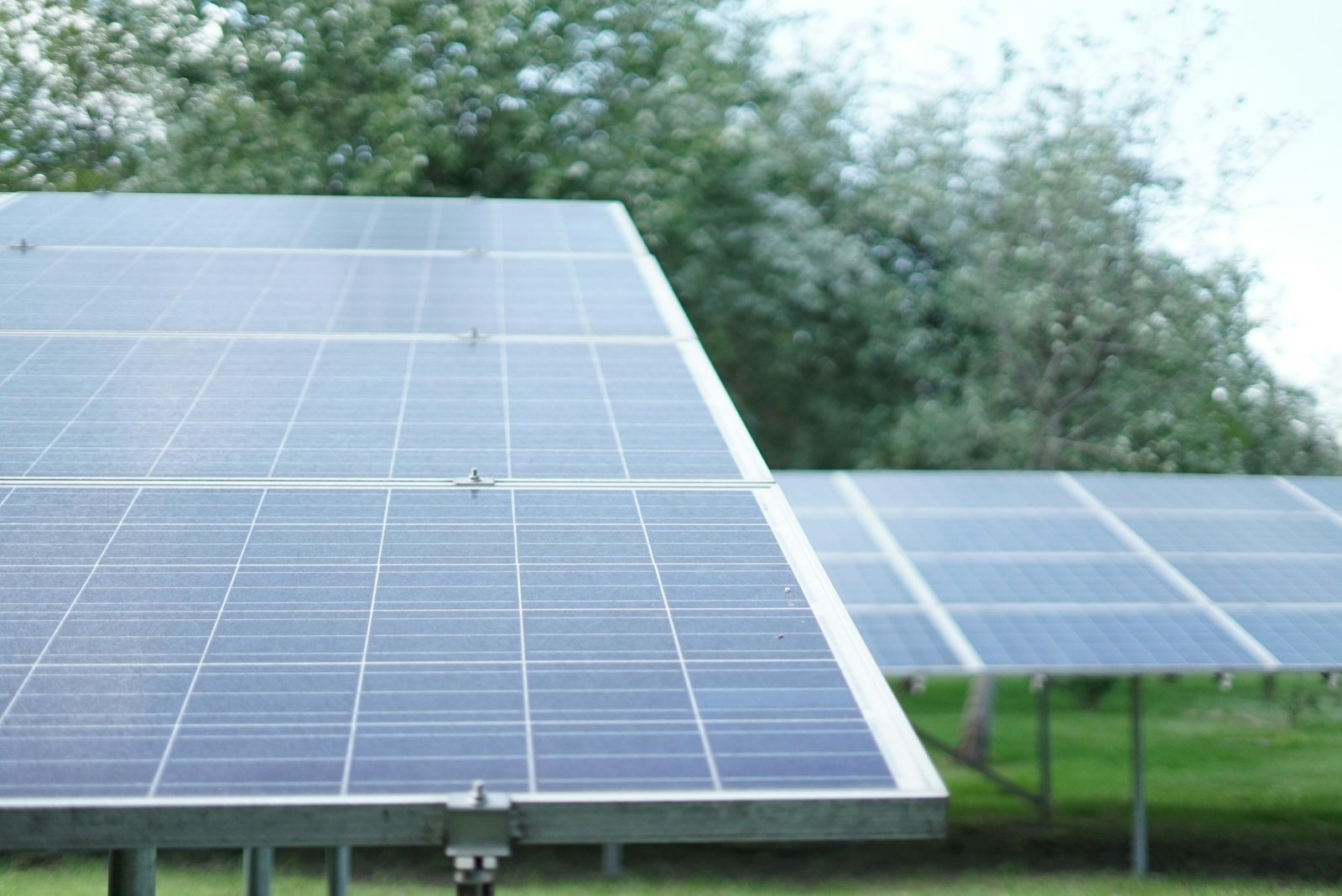 Blue and gray solar panels installed in an Aberdeenshire plot generating Smart Export Guarantee income