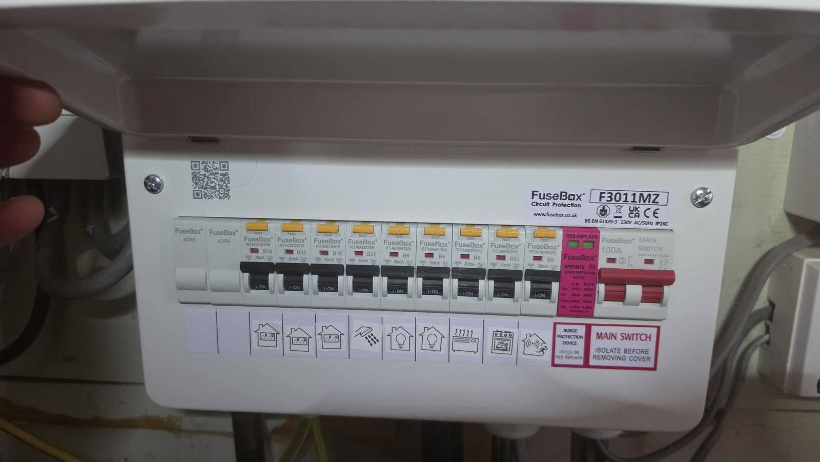 Nine-circuit FuseBox F3011MZ RCBO consumer unit upgrade at an Aberdeen home