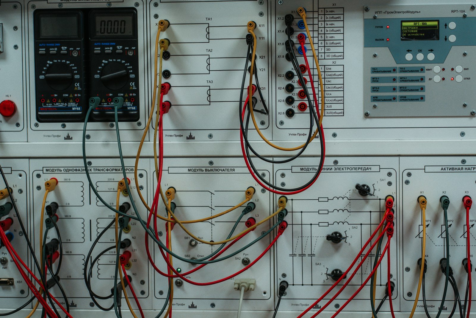 Electrical test panel multimeters in Westhill