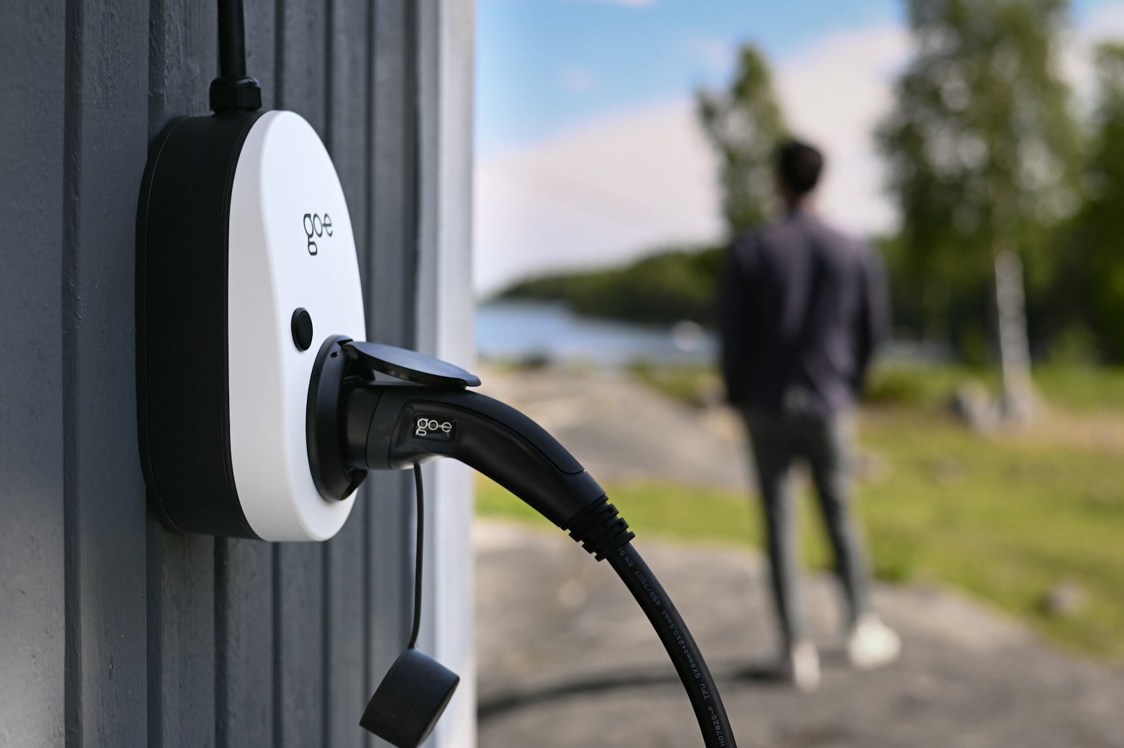 Ev charger connected outdoors in Peterculter