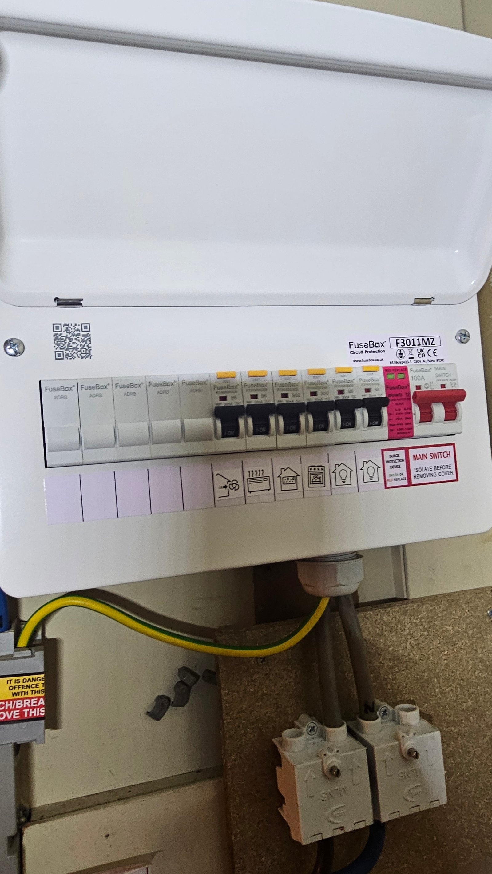 New FuseBox consumer unit fitted in a Bridge of Don home with the old fuse holders removed