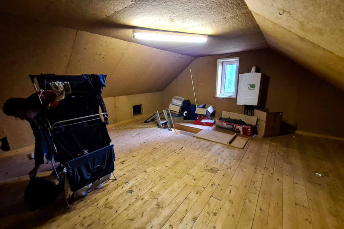 Electrical first fix during a loft conversion near Ellon