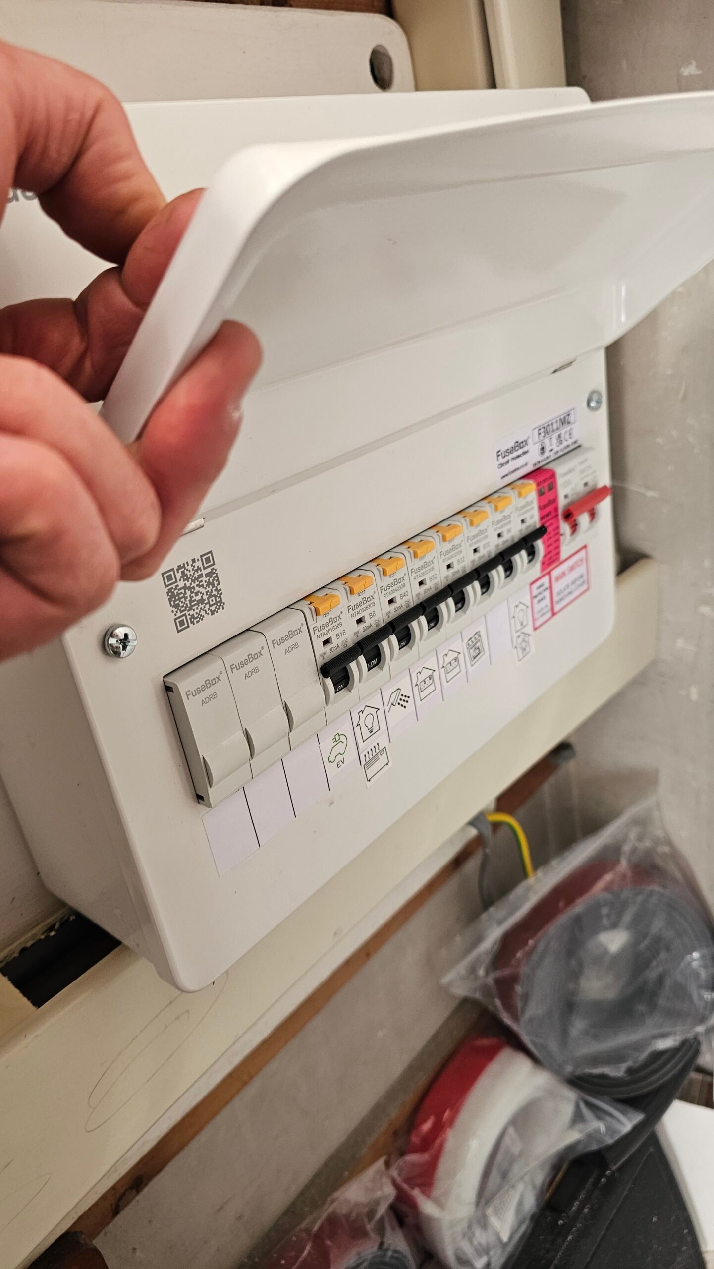 New full RCBO consumer unit installed after house rewire Aberdeen Aberdeenshire
