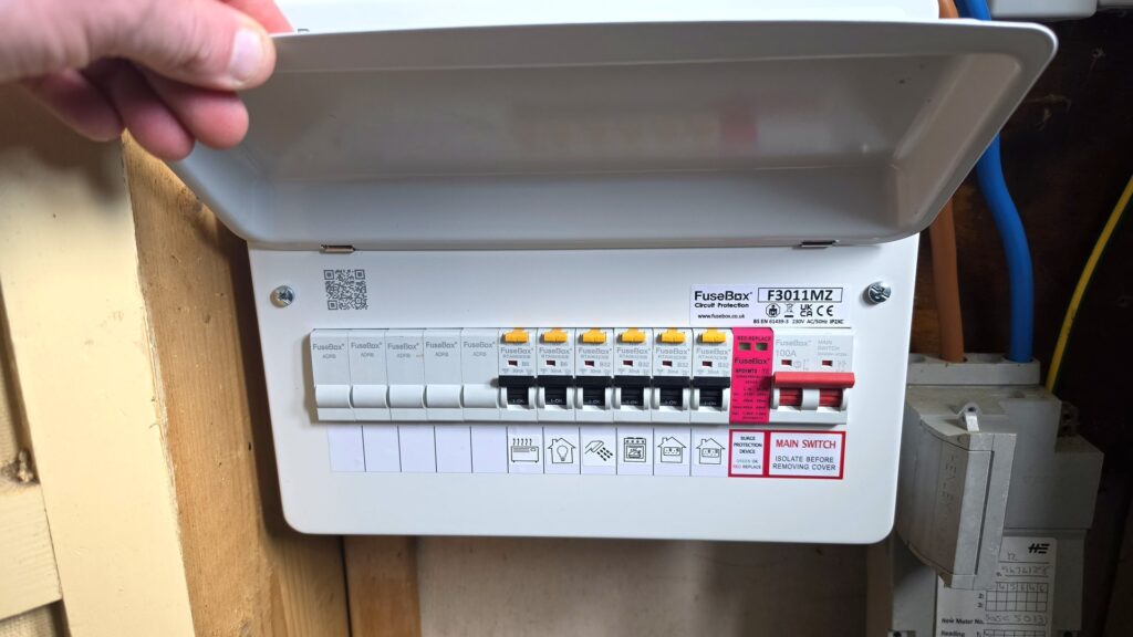 New full RCBO consumer unit installed in new build property Ellon Aberdeenshire