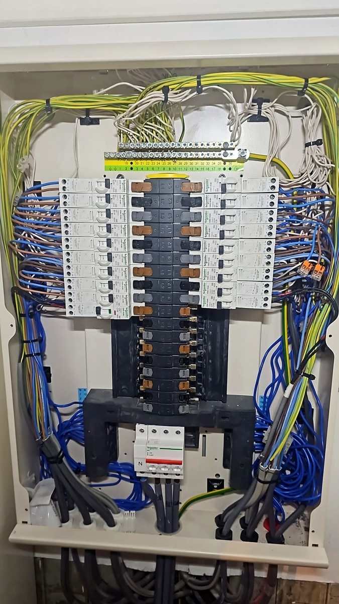 Three phase distribution board inspected during a commercial EICR