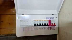 Full RCBO consumer unit installed by Faithful Spark Electricians for Ellon landlord EV charger circuit