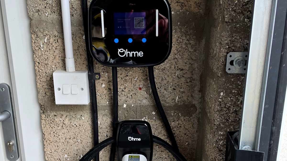 Ohme EV charger installed and commissioned at an Aberdeenshire property