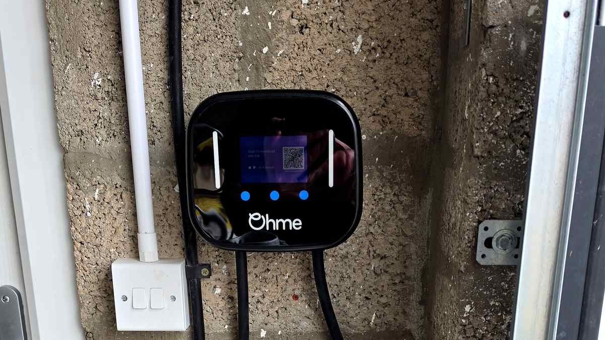Ohme EV charger installed at a rental property in Aberdeenshire